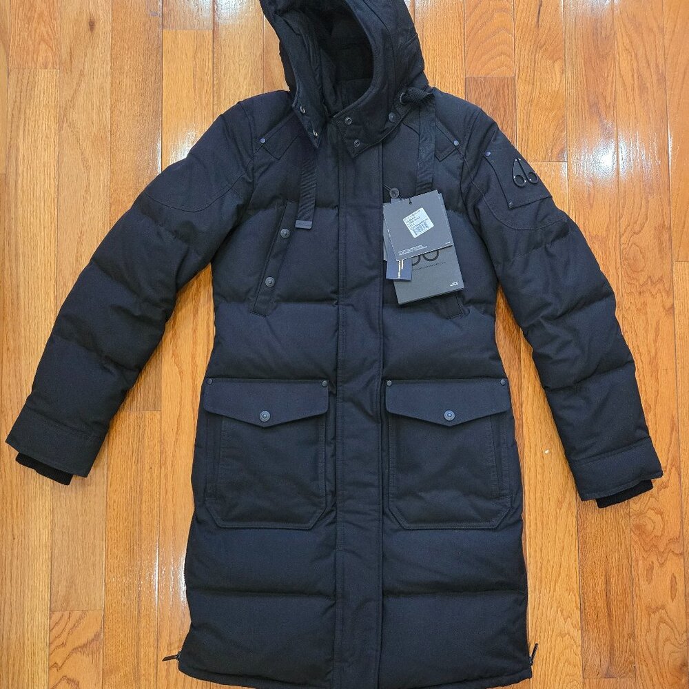 Moose Knuckles Parka. New with Tag. Black. Size S